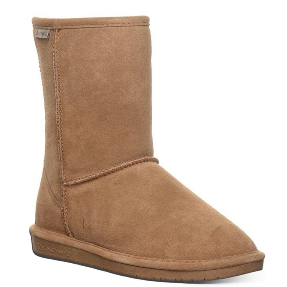 NWT Bearpaw Suede Shorty Boot in Eggplant SZ 8